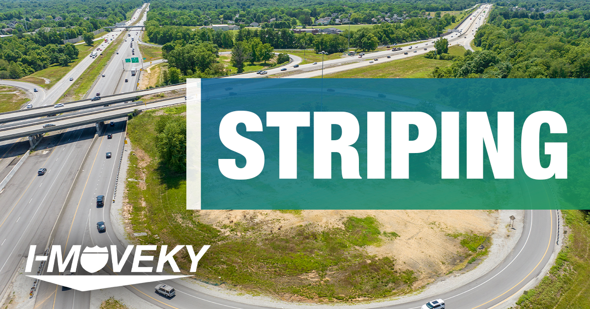 A picture of I-71/I-265 interchange with the word Striping.